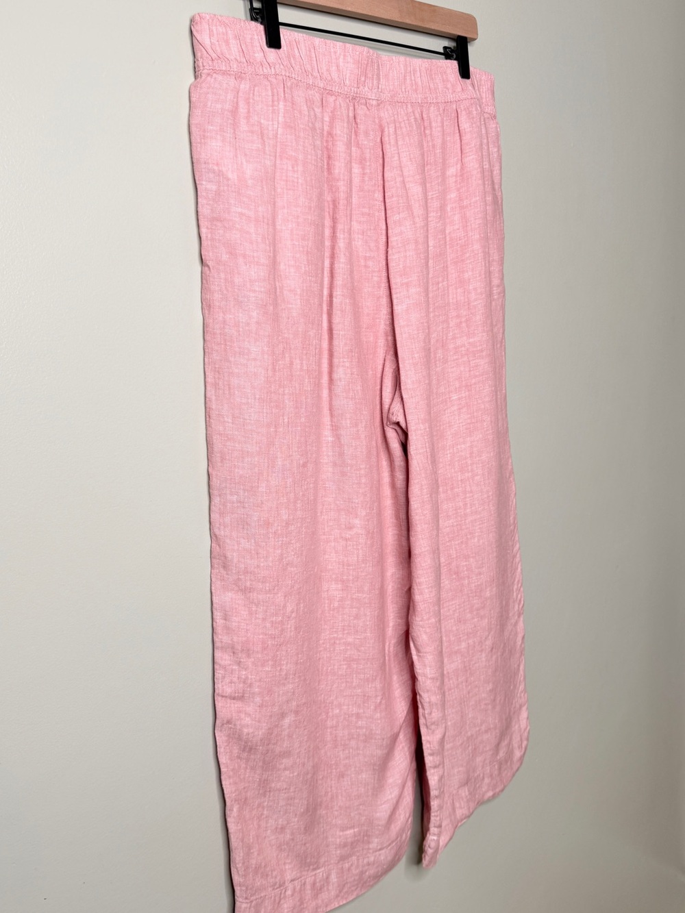 Tahari Linen Wide Leg Pull On Pants Casual Summer Vacation Pink Women's Size XL - Picture 5 of 8